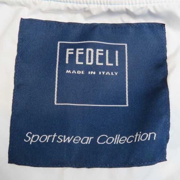 Fedeli Full Zip Vest Mens Medium Blue Sportswear Collection Italy - Picture 2 of 7